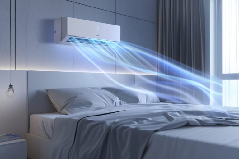 Dormitorio con aire acondicionado